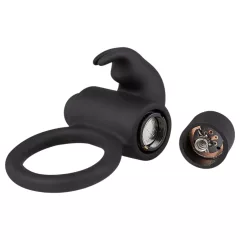   EasyToys - vibračný erekčný krúžok s králikom - čierny