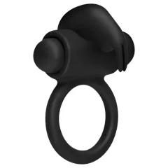   EasyToys - vibračný erekčný krúžok s králikom - čierny