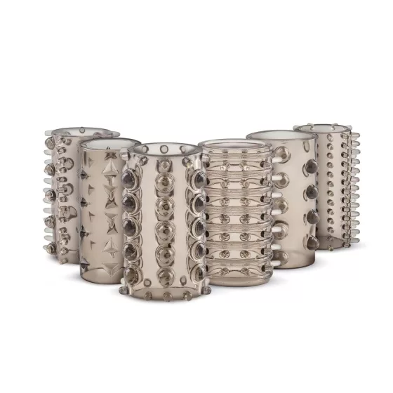 Easytoys - návlek na penis - sada 6 kusov - sivá