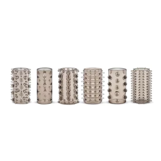 Easytoys - návlek na penis - sada 6 kusov - sivá