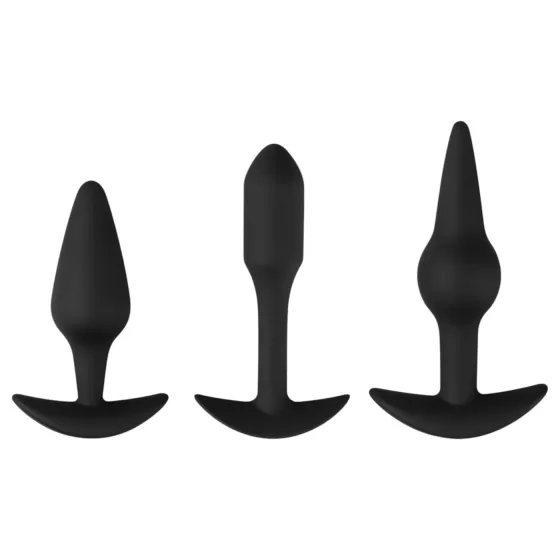 EasyToys Pleasure kit - rozmanitá sada análnych kolíkov (čierna)