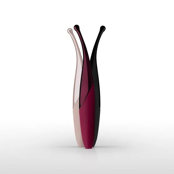 Senzi - vibračný stimulátor klitorisu - vodotesný, akumulátorový - červený