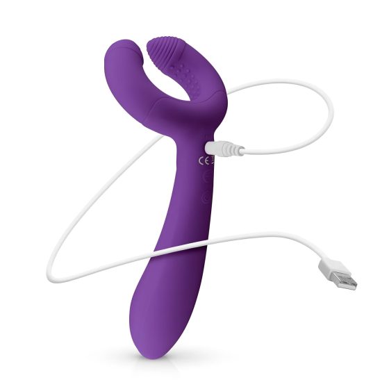Easytoys Couple - nabíjateľný, vodotesný párový vibrátor (fialový)