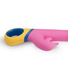   PMV20 Copy Dolphin - nabíjací vibrátor s rotačnou hlavicou a ramienkom na klitoris (ružový)