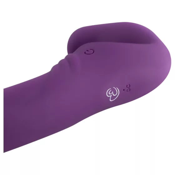 Easytoys - nabíjateľný pripínací vibrátor bez popruhu - fialový