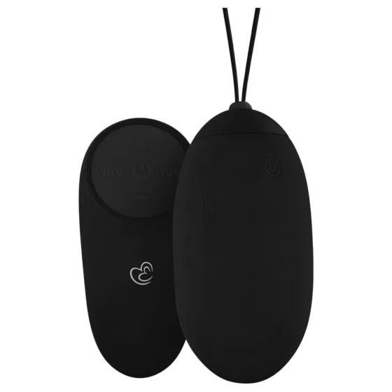 EasyToys - nositeľné nabíjateľné, vodotesné, rádiové vibračné vajíčko (čierne)