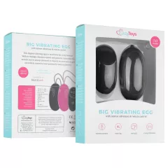   EasyToys - nositeľné nabíjateľné, vodotesné, rádiové vibračné vajíčko (čierne)