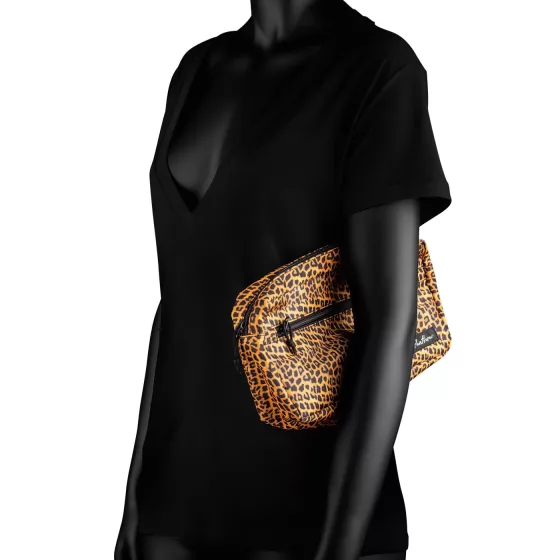 Panthra Shaka Wand - masážny vibrátor - dobíjací - leopardia čierna