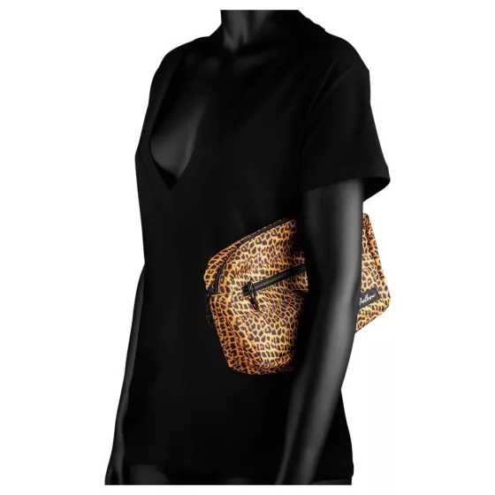 Panthra Shaka Wand - masážny vibrátor - dobíjací - leopardia čierna