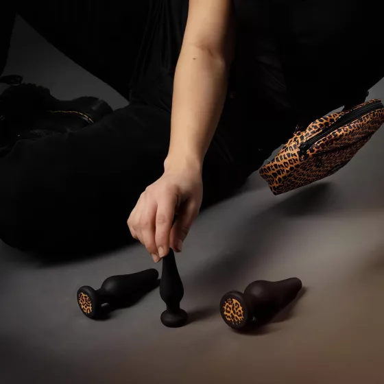 Panthra Kesia - análny kolík set - silikón - 3 kusy - čierny