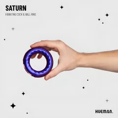   Hueman - vibračný erekčný krúžok - nabíjateľný, vodotesný - fialový