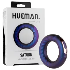   Hueman - vibračný erekčný krúžok - nabíjateľný, vodotesný - fialový