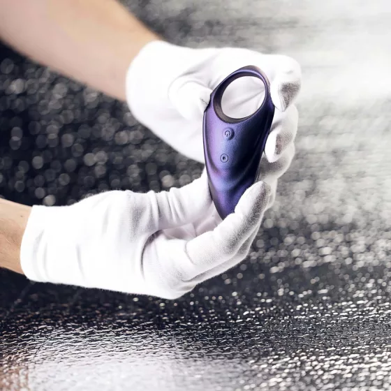 Hueman Neptune - vibračný erekčný krúžok - vodotesný - fialový