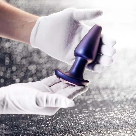 Hueman Asteroid - análny vibrátor s rotujúcimi korálkami - fialový