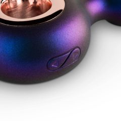  Hueman Deep Space - Nabíjateľný análny vibrátor so zúbkovým krúžkom (fialový)