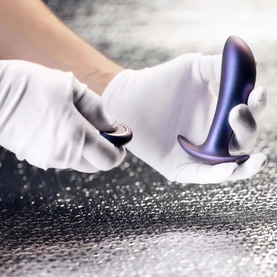 Hueman - análny vibrátor na diaľkové ovládanie - nabíjateľný, fialový