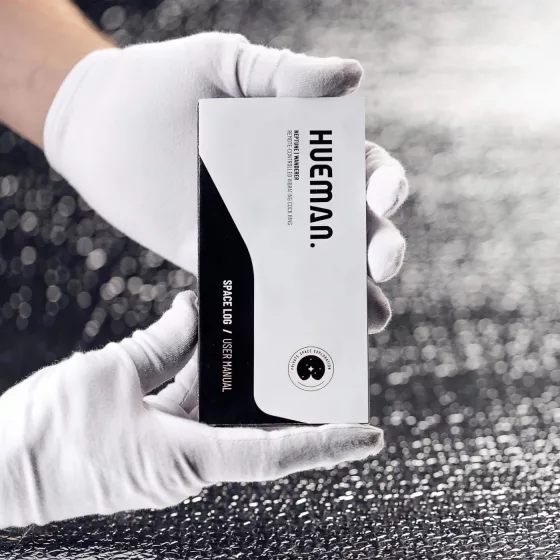 Hueman - análny vibrátor na diaľkové ovládanie - nabíjateľný, fialový