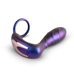   Hueman Hole Anal Vibrator With Cockring - nabíjací análny vibrátor a krúžok na penis (fialový)