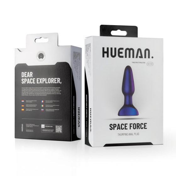 Hueman Space Force - vodotesný, pulzujúci análny vibrátor (fialový)