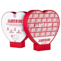   LoveBoxxx 14 dní lásky - šťavnatá sada vibrátorov pre páry (červená)
