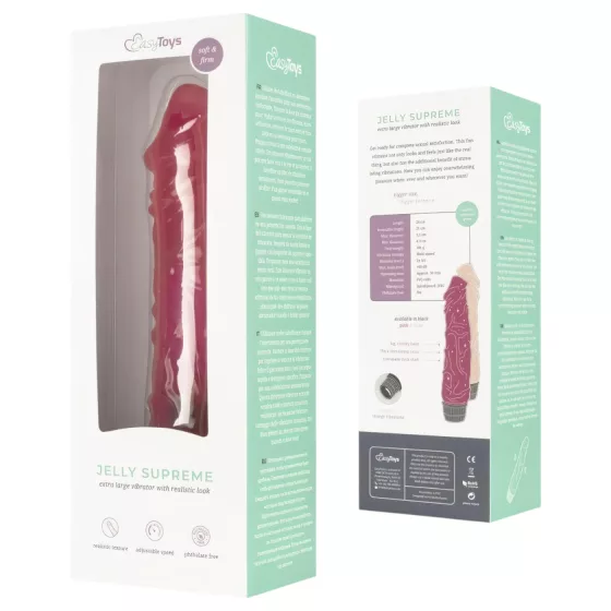 Easytoys Jelly Supreme - realistický vibrátor - ružový