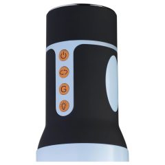   CRUIZR CM04 - mužský masturbátor - rotačný, nabíjateľný - čierny/modrý