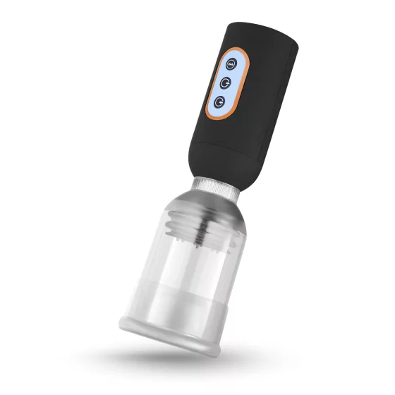 CRUIZR CS07 - vibračná automatická pumpa na penis - čierna/priehľadná