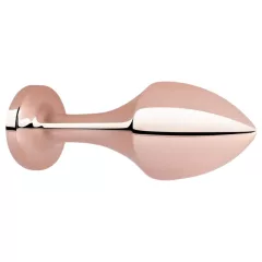 Rosy Gold - análny kolík - s čiernym kamienkom - rosegold