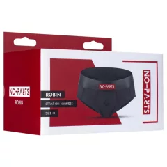 No-Parts Robin - strap-on nohavičky - čierne - veľkosť L