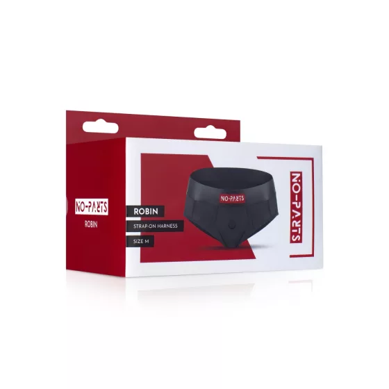 No-Parts Robin - strap-on nohavičky - čierne - veľkosť L