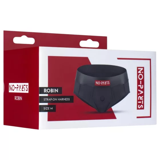 No-Parts Robin - strap-on nohavičky - čierne - veľkosť L