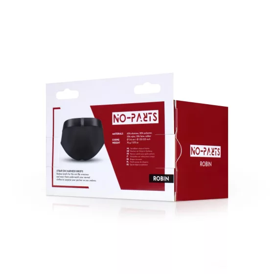 No-Parts Robin - strap-on nohavičky - čierne - veľkosť L