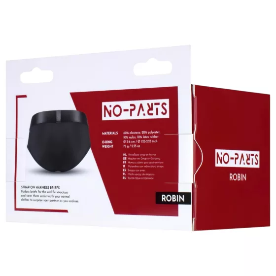 No-Parts Robin - strap-on nohavičky - čierne - veľkosť L