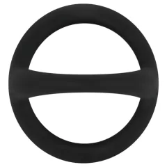   Easytoys Desire Ring - erekčný krúžok na penis a semenníky - flexibilný čierny