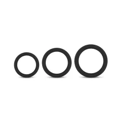   Easytoys - sada erekčných krúžkov na penis - 3 ks - čierna