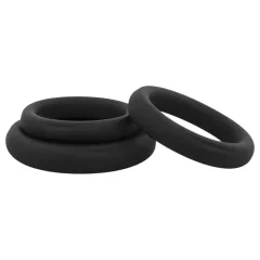   Easytoys - sada erekčných krúžkov na penis - 3 ks - čierna