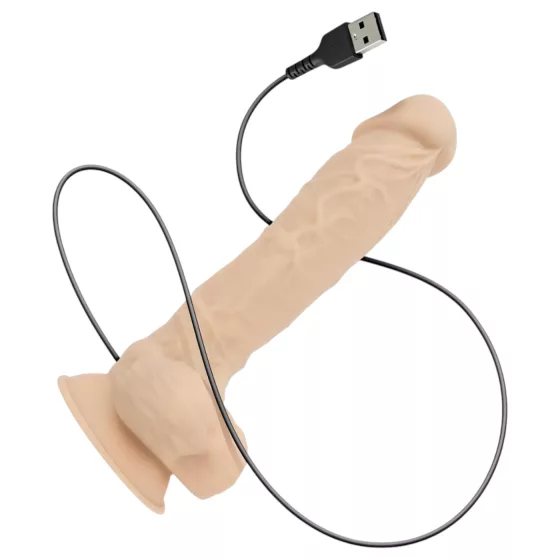 Real Fantasy Conrad - realistický vibrátor s prísavkou - 20 cm - telová farba
