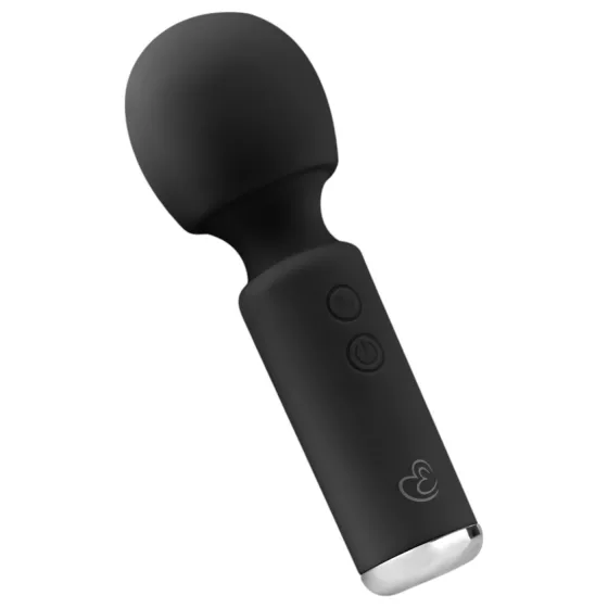 Easytoys - masážna mini vibrátorová hlavica - dobíjacia - čierna