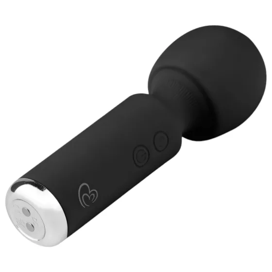 Easytoys - masážna mini vibrátorová hlavica - dobíjacia - čierna
