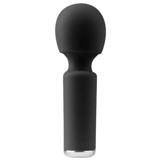 Easytoys - masážna mini vibrátorová hlavica - dobíjacia - čierna