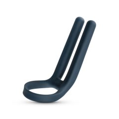   Boners - Nabíjací krúžok na penis a stimulátor semenníkov (modrý)