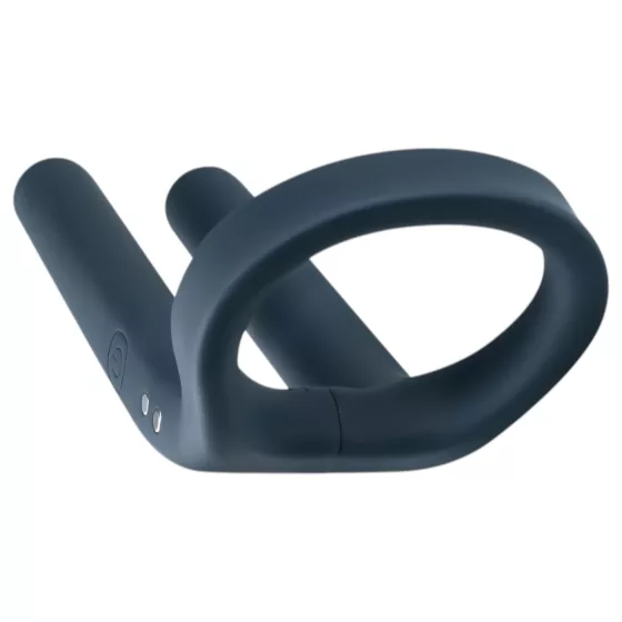 Boners - vibračný krúžok na penis a semenníky - nabíjateľný - modrý