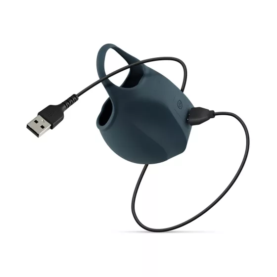 Boners - vibračný masturbátor na semenníky - dobíjací - modrý