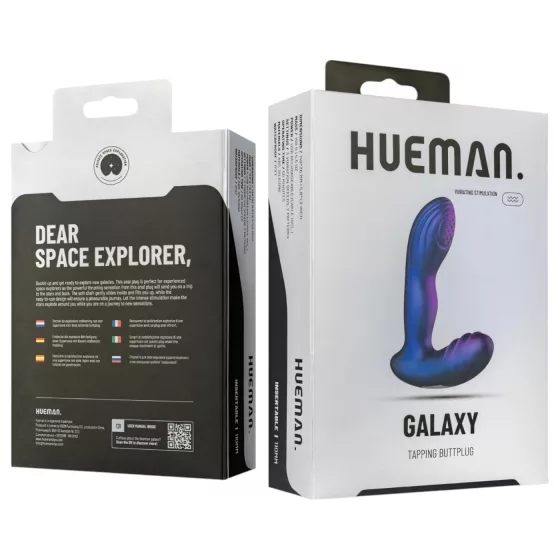 Hueman Galaxy - análny vibrátor s pulzáciou - fialový