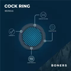   Boners Ergo - erekčný krúžok na penis - silikónový - sivý