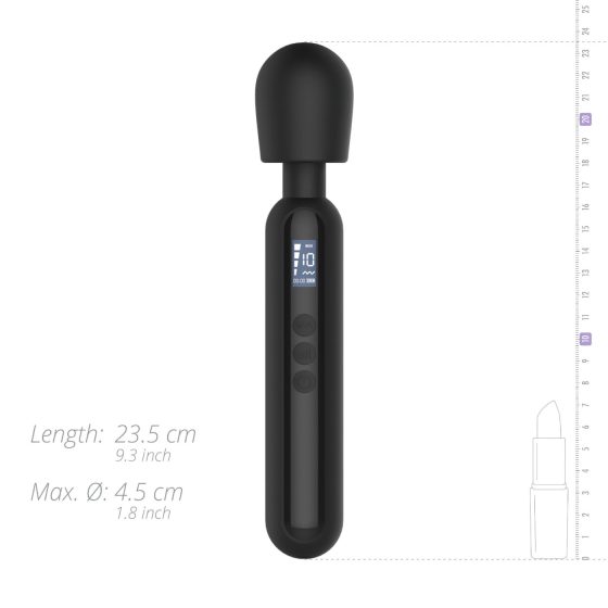 BLAQ - digitálny masážny vibrátor (čierny)