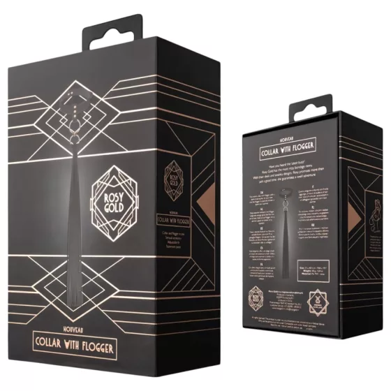 Rosy Gold - obojok a plácačka - čierna