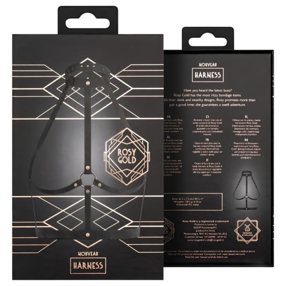 Rosy Gold - masážna hlavica - čierna/ružové zlato