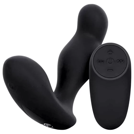 Easytoys Anal Collection - análny vibrátor na diaľkové ovládanie - čierny