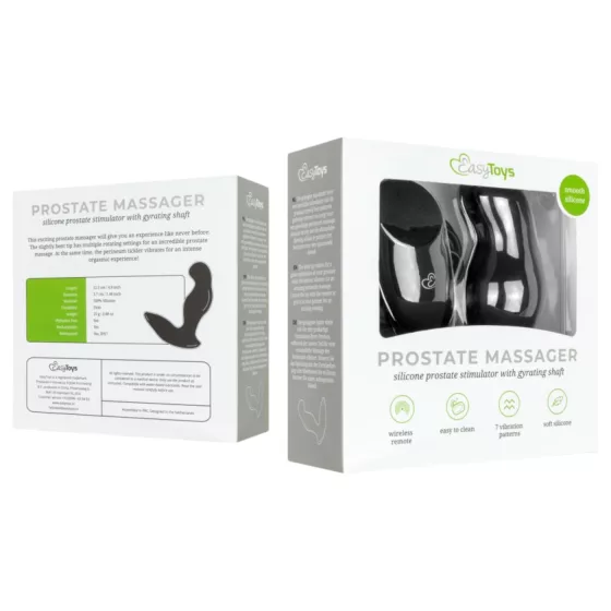 Easytoys Anal Collection - análny vibrátor na diaľkové ovládanie - čierny